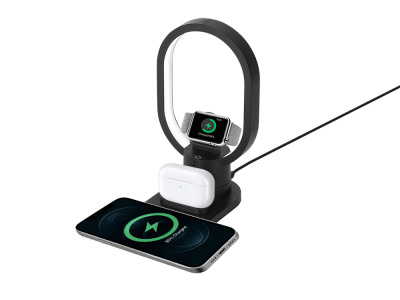 Беспроводная зарядная станция 4-в-1 Portal c лампой, 15 Вт