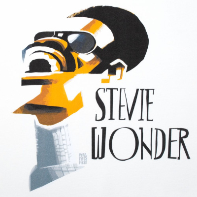 Толстовка «Меламед. Stevie Wonder», белая, размер XS