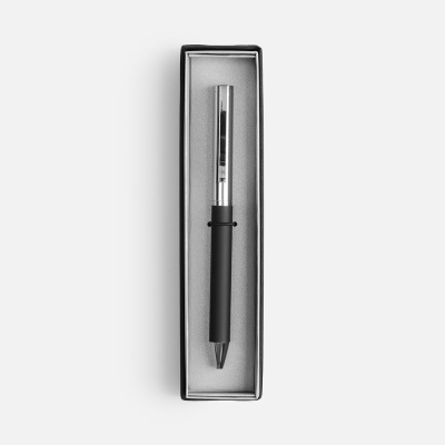 Ручка шариковая Eyeshot Soft Touch в футляре, черная