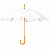 Зонт-трость механический, деревянная ручка, нейлон, D=105, белый