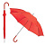 Зонт-трость с пластиковой ручкой, механический, красный, нейлон, D=105 см