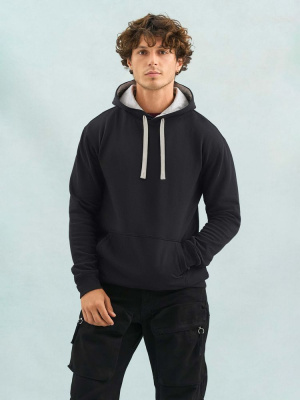 Худи унисекс Cameron, серый меланж с темно-синим, размер XL