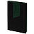 Ежедневник Bookmark, недатированный, черный с зеленым