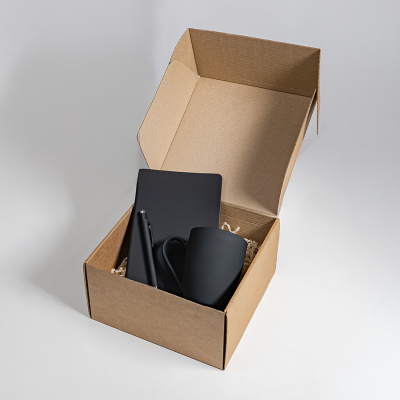 Набор подарочный ARISTOCRATIC: ежедневник, ручка, кружка; черный/серебро Набор подарочный ARISTOCRATIC: ежедневник, ручка, кружка; черный/серебро