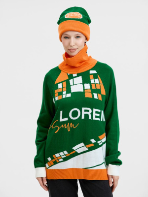 Свитер на заказ Tricksy Net Reglan, акрил, размер XXL