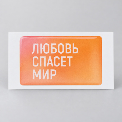 Объемный стикер из смолы
