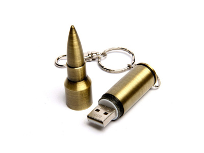 USB 2.0- флешка на 4 Гб в виде патрона от АК-47
