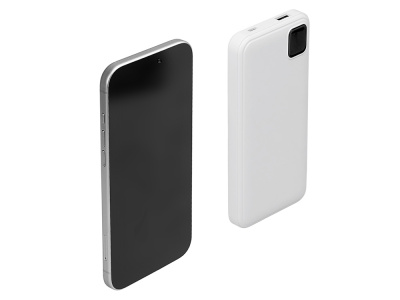 Внешний аккумулятор со встроенными кабелями Фрэйм, 10000мач