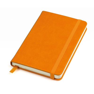 Блокнот "Casual", 90 × 140 мм,  оранжевый,  твердая обложка, резинка 7 мм, блок-клетка