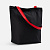 Шопер B5, черный с красными ручками