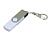 USB 2.0- флешка на 16 Гб с поворотным механизмом и дополнительным разъемом Micro USB