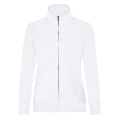 Толстовка "Lady-Fit Sweat Jacket", белый_L, 75% х/б, 25% п/э, 280 г/м2
