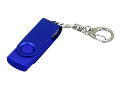 USB 2.0- флешка промо на 8 Гб с поворотным механизмом и однотонным металлическим клипом