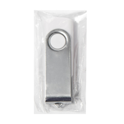 USB flash-карта DOT (32Гб), белый, 5,8х2х1,1 см, пластик, металл