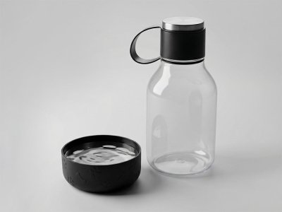 Бутылка для воды 2-в-1 Dog Bowl Bottle со съемной миской для питомцев, 1500 мл