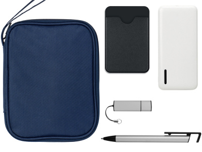 Тревел-набор с флешкой, повербанком и ручкой