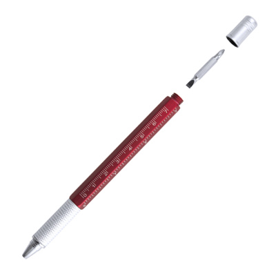 Ручка с мультиинструментом SAURIS, красный, пластик, металл