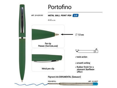 Ручка металлическая шариковая Portofino