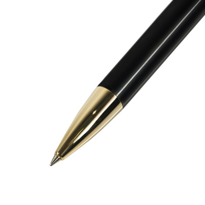 Ручка шариковая MOOD GOLD, черный, пластик, металл
