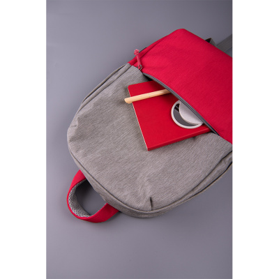 Рюкзак "Beam mini", серый/малиновый, 38х26х8 см, ткань верха: 100% полиамид, под-ка: 100% полиэстер