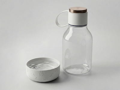 Бутылка для воды 2-в-1 Dog Bowl Bottle со съемной миской для питомцев, 1500 мл