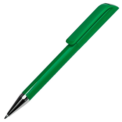 Ручка шариковая N23, зеленый, пластик, цвет чернил синий