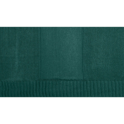 Плед ELSKER MIDI, темно-зеленый, шерсть 30%, акрил 70%, 150*200 см