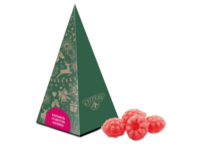 Карамель леденцовая со вкусом апельсина в подарочной упаковке