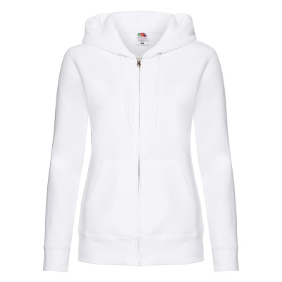 Толстовка "Lady-Fit Hooded Sweat Jacket", белый_XS, 75% х/б, 25% п/э, 280 г/м2