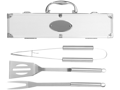 Набор для барбекю в кейсе: лопатка, щипцы, вилка Salvy