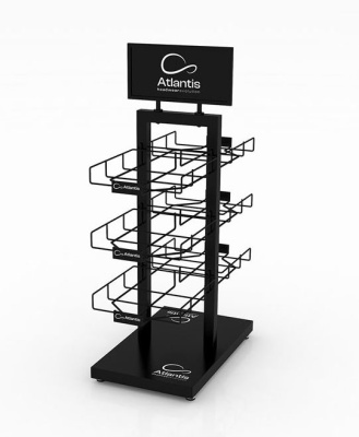 Стойка настольная_ATLANTIS BLACK RETAIL DOUBLE SIDE DISPLAY