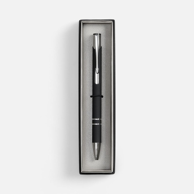 Ручка шариковая Keskus Soft Touch в футляре, черная