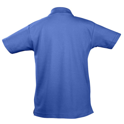 Рубашка поло детская Summer II Kids, ярко-синяя, на рост 118-128 см