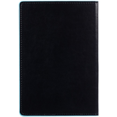 Ежедневник Alanis, недатированный, черный с голубым