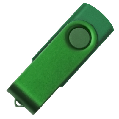 USB flash-карта DOT (32Гб), зеленый, 5,8х2х1,1см, пластик, металл