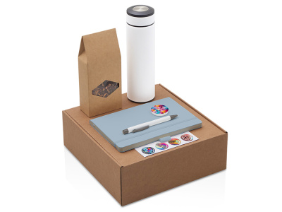 Набор Warmpage с термосом, блокнотом, ручкой и чаем Набор Warmpage с термосом, блокнотом, ручкой и чаем