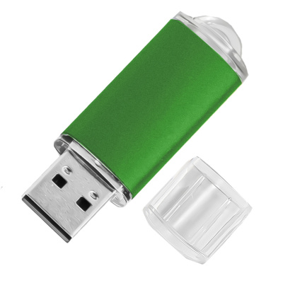 USB flash-карта "Assorti" (16Гб), зеленая, 5,8х1,7х0,8 см, металл