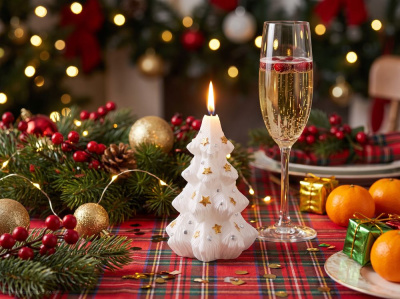 Свеча Christmas Twinkle, елочка