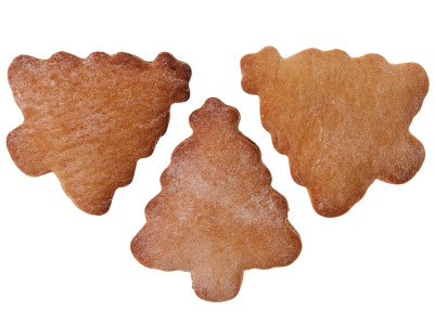 Набор новогодних имбирных печений в форме елочки Набор новогодних имбирных печений в форме елочки