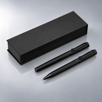 Подарочный набор из 2-х ручек Black Lama soft-touch