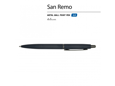 Ручка металлическая шариковая San Remo, софт тач