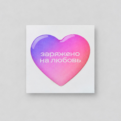 Объемный стикер из смолы
