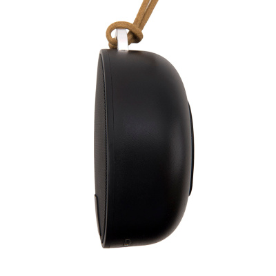 Портативная bluetooth-колонка STRAP, черный с коричневым, 8,5х4 см, пластик