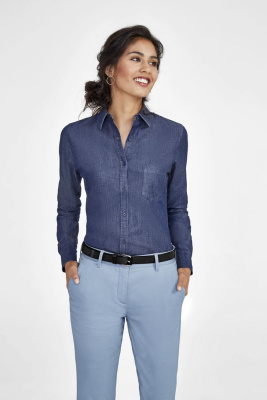 Рубашка женская Barry Women синяя (деним), размер XS