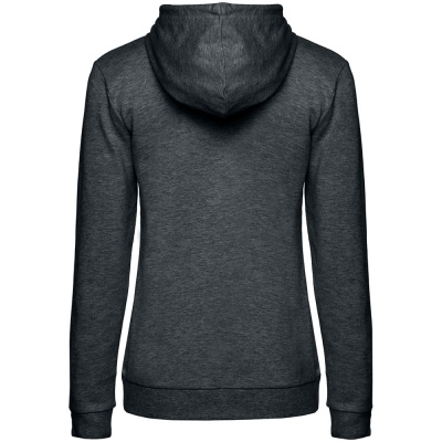 Толстовка с капюшоном женская Hoodie, серый меланж (антрацит), размер L