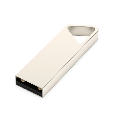 USB flash-карта SPLIT (8Гб), серебристая, 3,6х1,2х0,5 см, металл