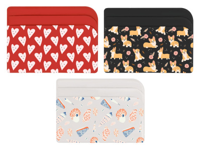 Картхолдер для 3-х карт с возможностью полноцветной печати, софт-тач Картхолдер для 3-х карт с возможностью полноцветной печати, софт-тач