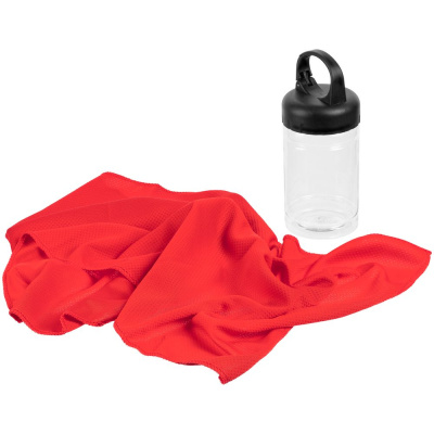 Охлаждающее полотенце Frio Mio в бутылке, красное