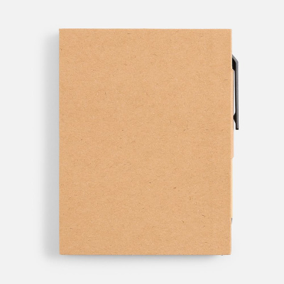 Мини-блокнот Eco Light с ручкой с черными элементами, ver.2