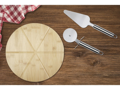 Бамбуковая лопатка для пиццы Mangiary с инструментами, natural